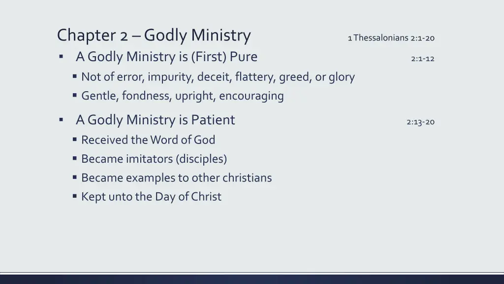 chapter 2 godly ministry a godly ministry