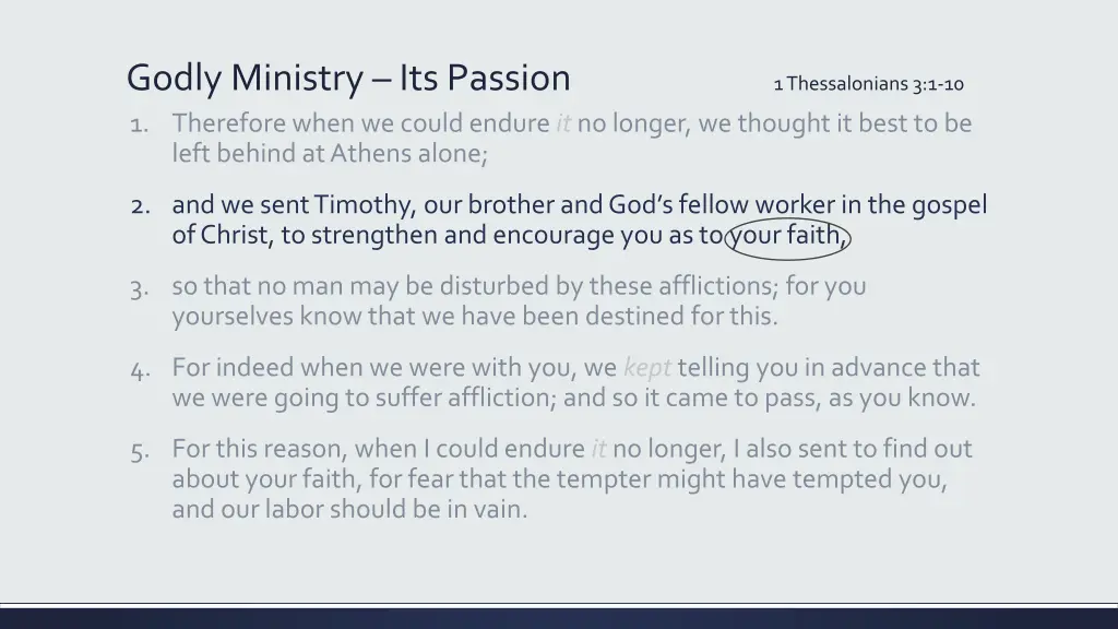 godly ministry its passion 1 therefore when 2