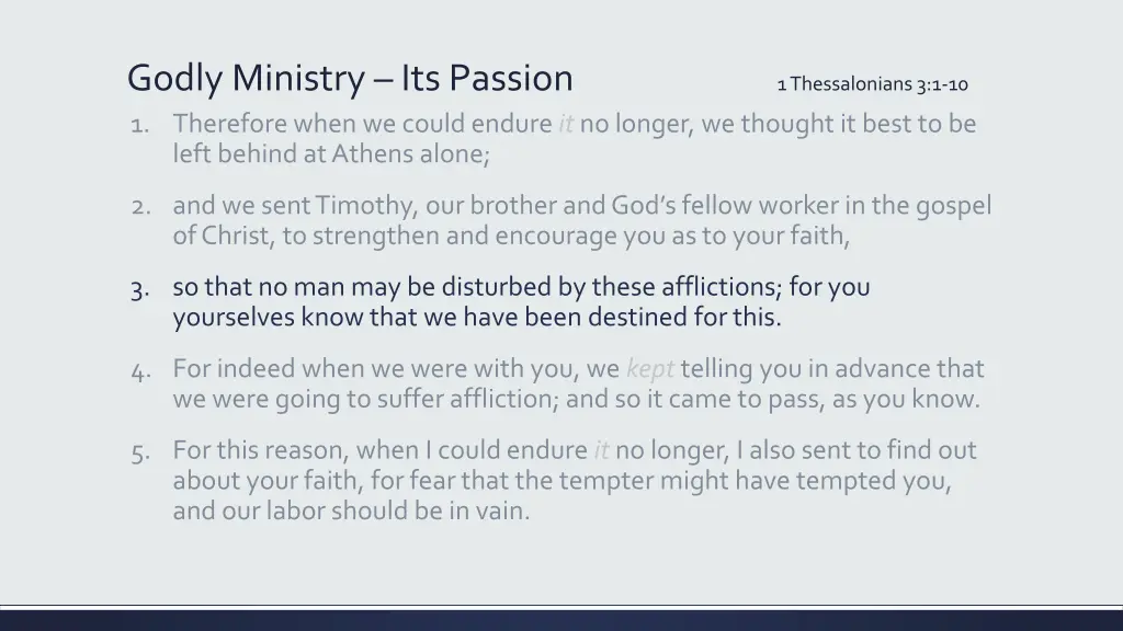 godly ministry its passion 1 therefore when 3