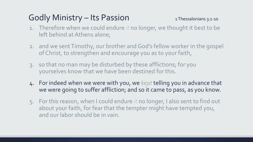 godly ministry its passion 1 therefore when 4