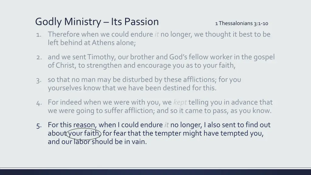 godly ministry its passion 1 therefore when 5