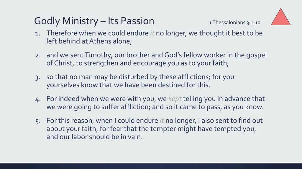 godly ministry its passion 1 therefore when