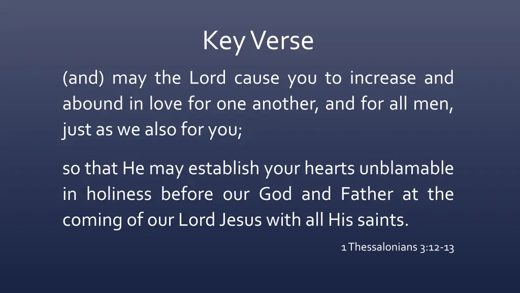 key verse 1