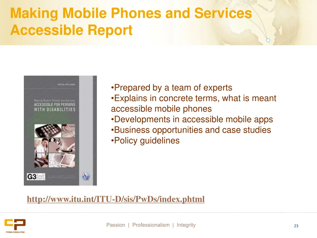 making mobile phones and services accessible