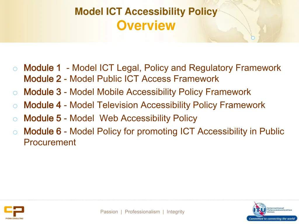 model ict accessibility policy overview