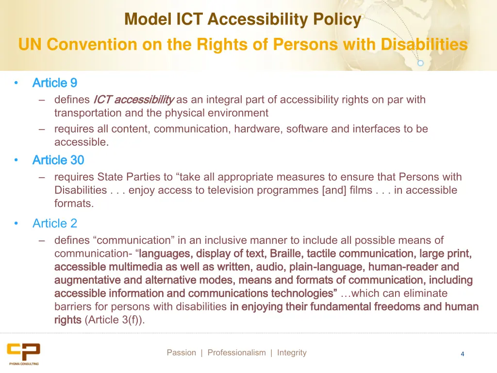 model ict accessibility policy un convention