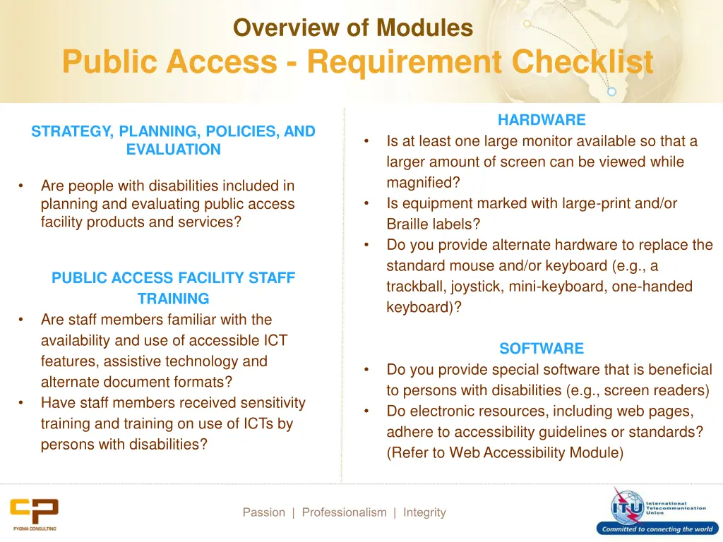 overview of modules 3