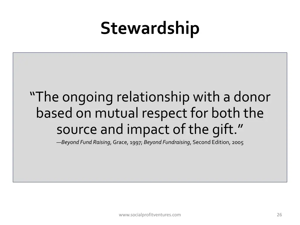 stewardship