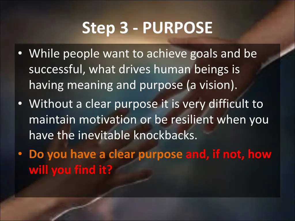 step 3 purpose