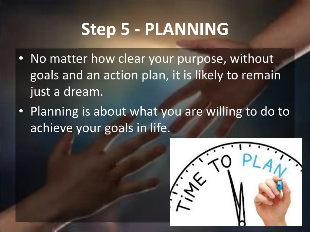 step 5 planning