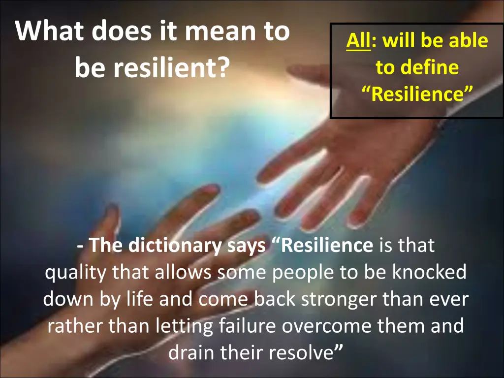 what does it mean to be resilient