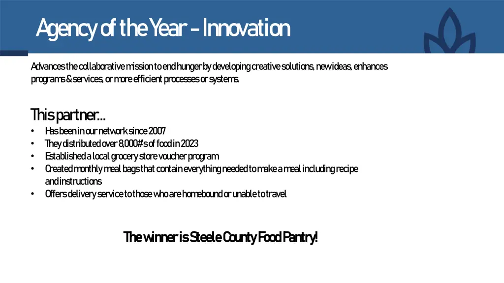 a gency of the year innovation