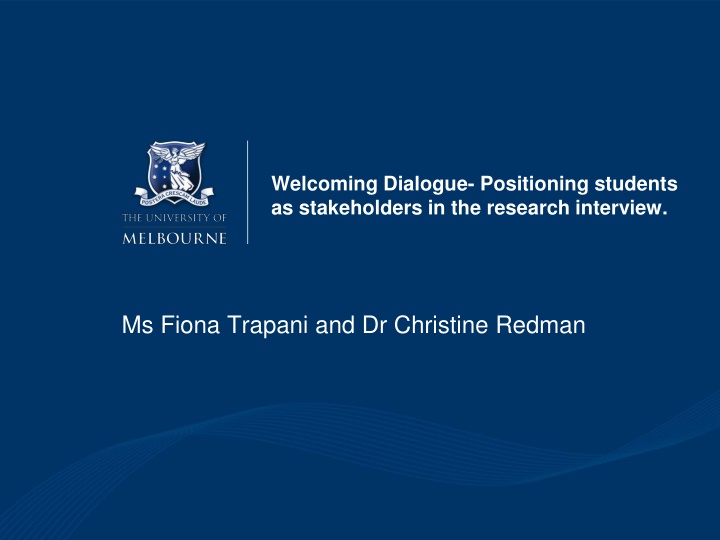 welcoming dialogue positioning students