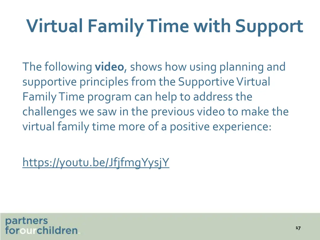 virtual family time with support