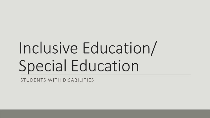 inclusive education special education students