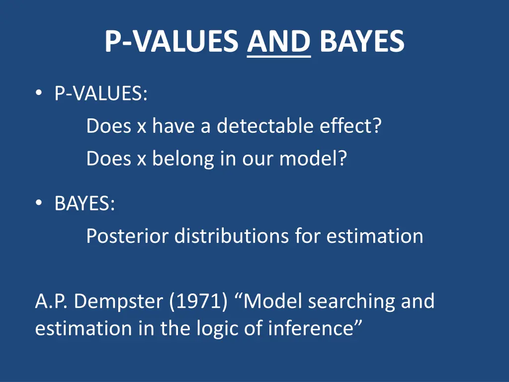 p values and bayes