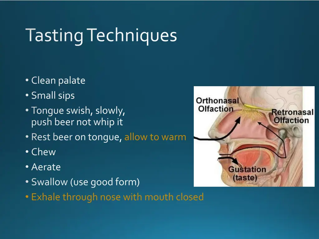 tasting techniques