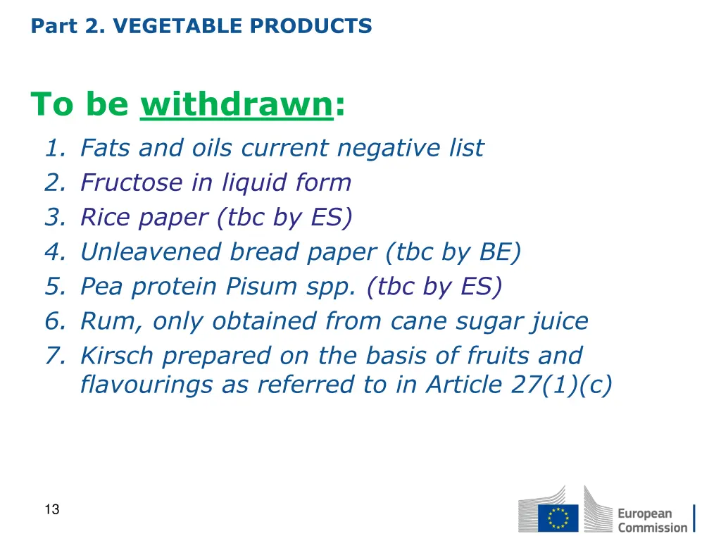 part 2 vegetable products