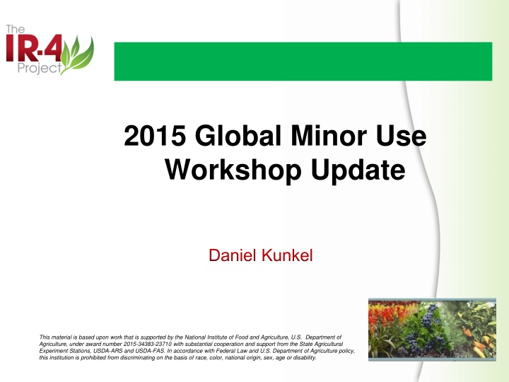 2015 global minor use workshop update