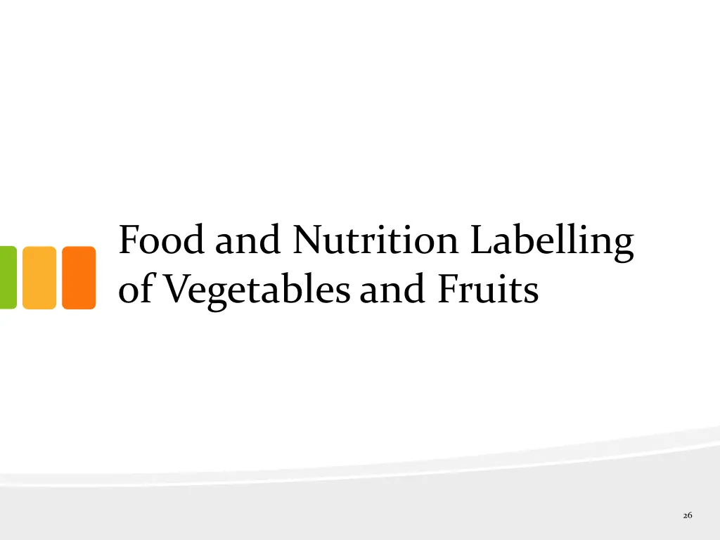 food and nutrition labelling of vegetables