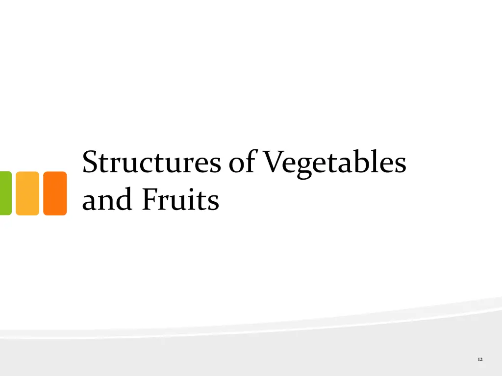 structures of vegetables and fruits