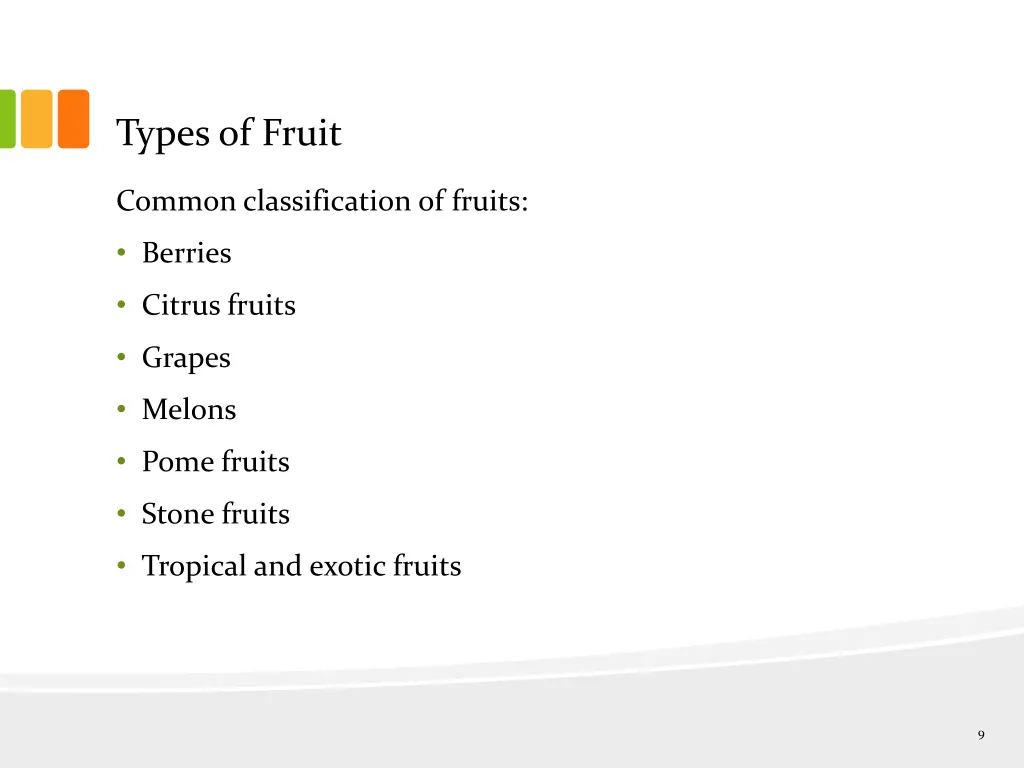 types of fruit 1