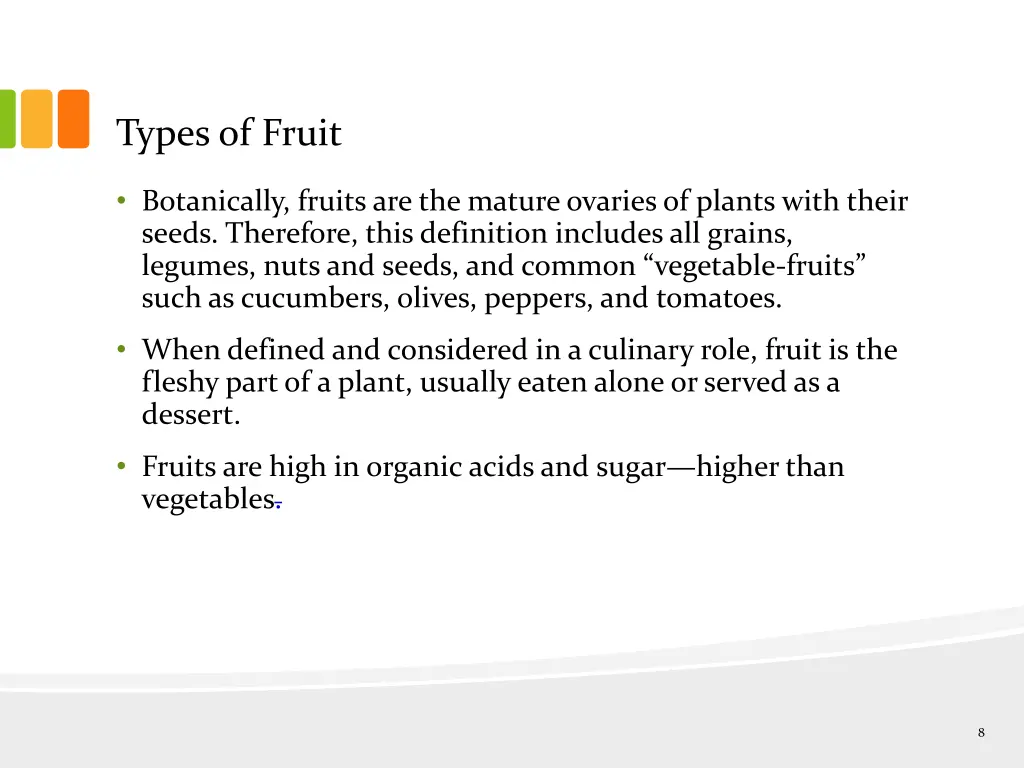 types of fruit