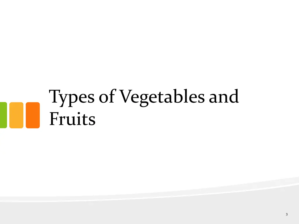 types of vegetables and fruits