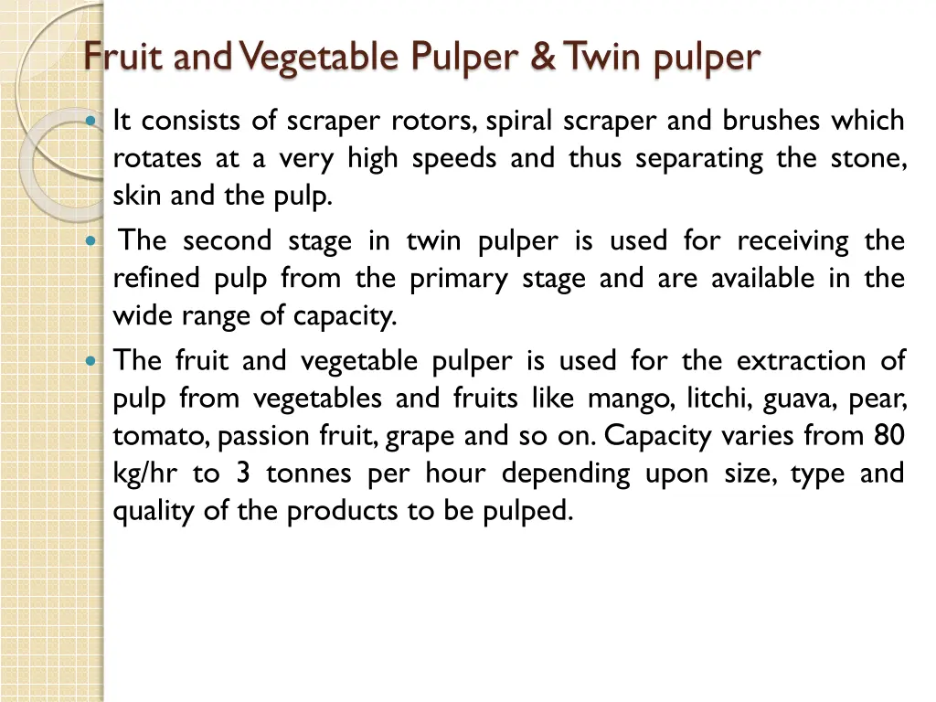 fruit and vegetable pulper twin pulper