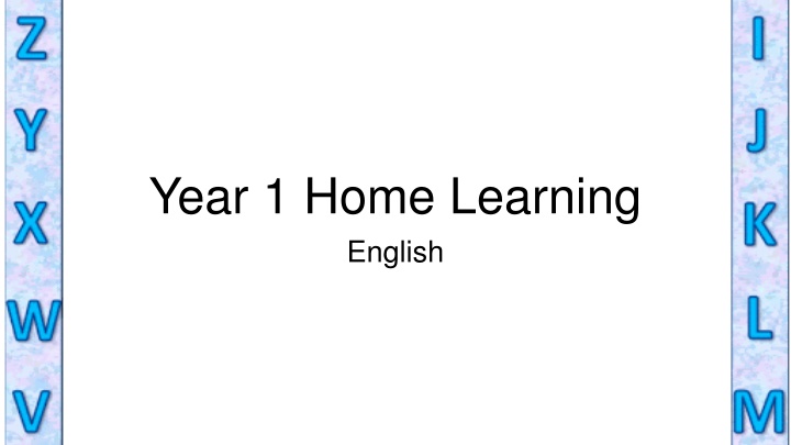 year 1 home learning english