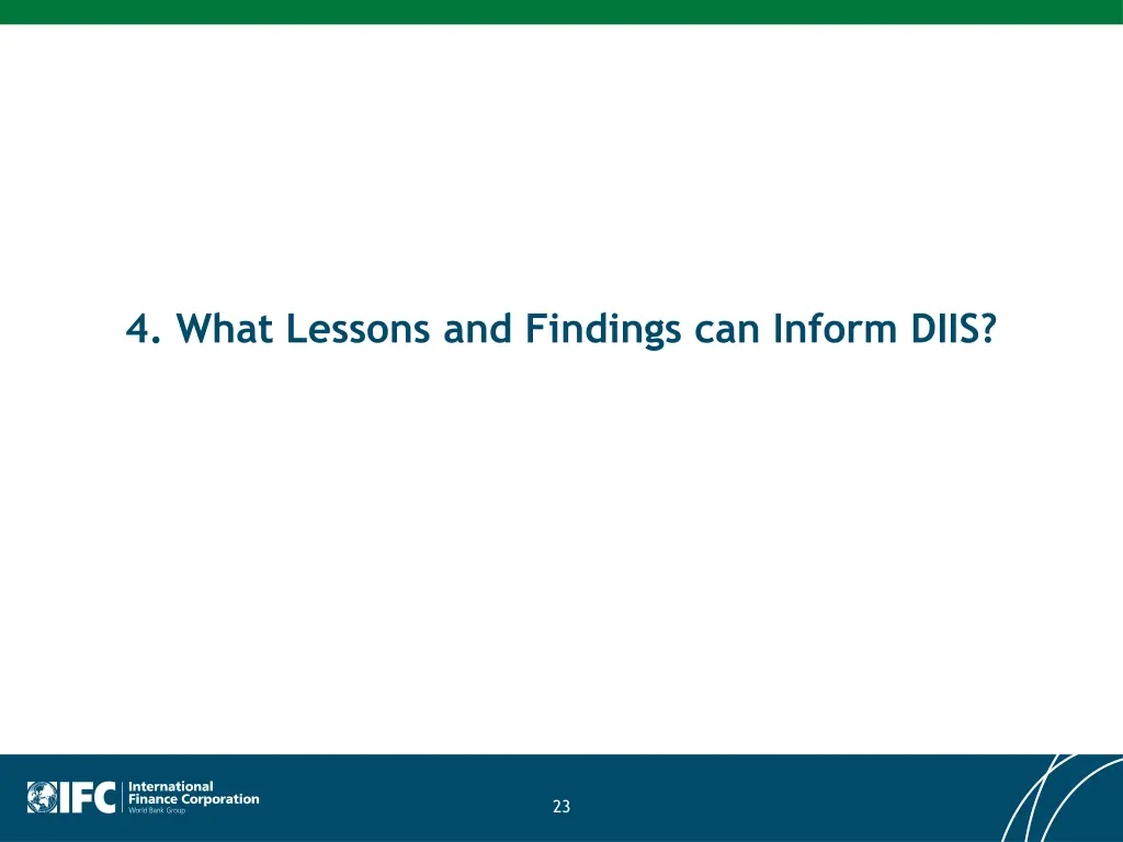 4 what lessons and findings can inform diis