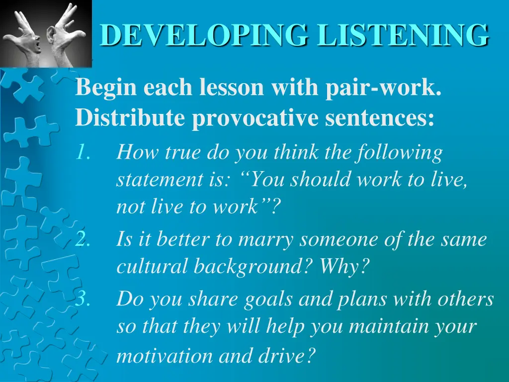 developing listening