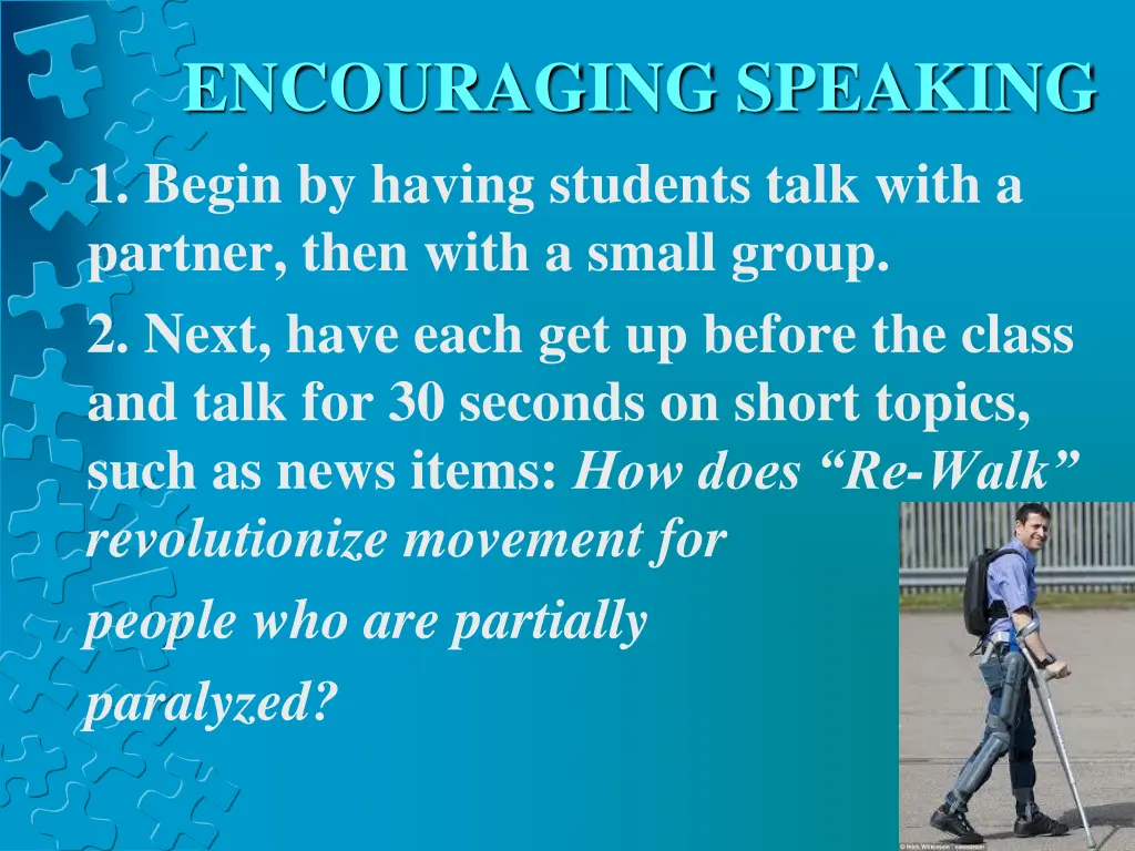 encouraging speaking 1 begin by having students