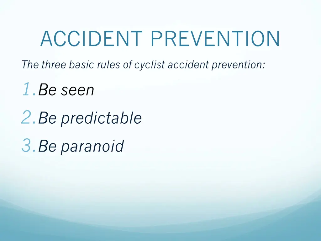 accident prevention