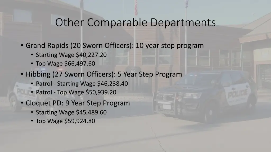 other comparable departments