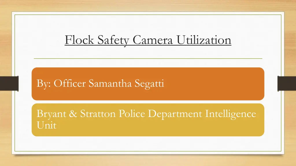 flock safety camera utilization