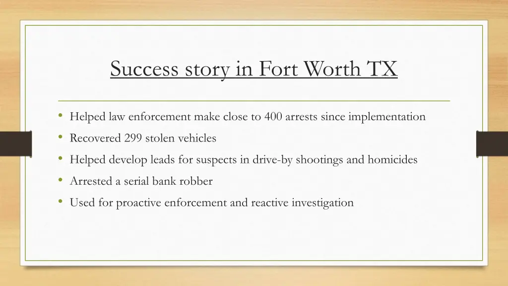 success story in fort worth tx