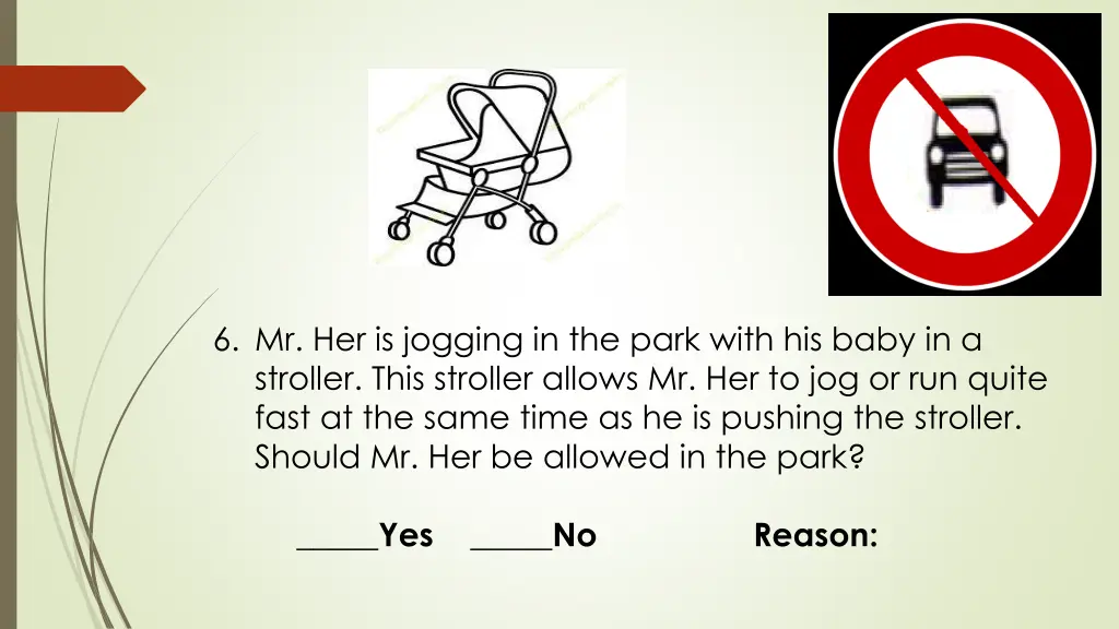 6 mr her is jogging in the park with his baby