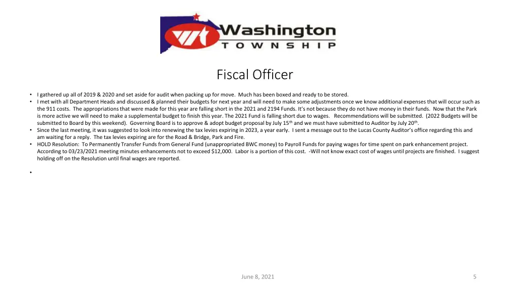 fiscal officer