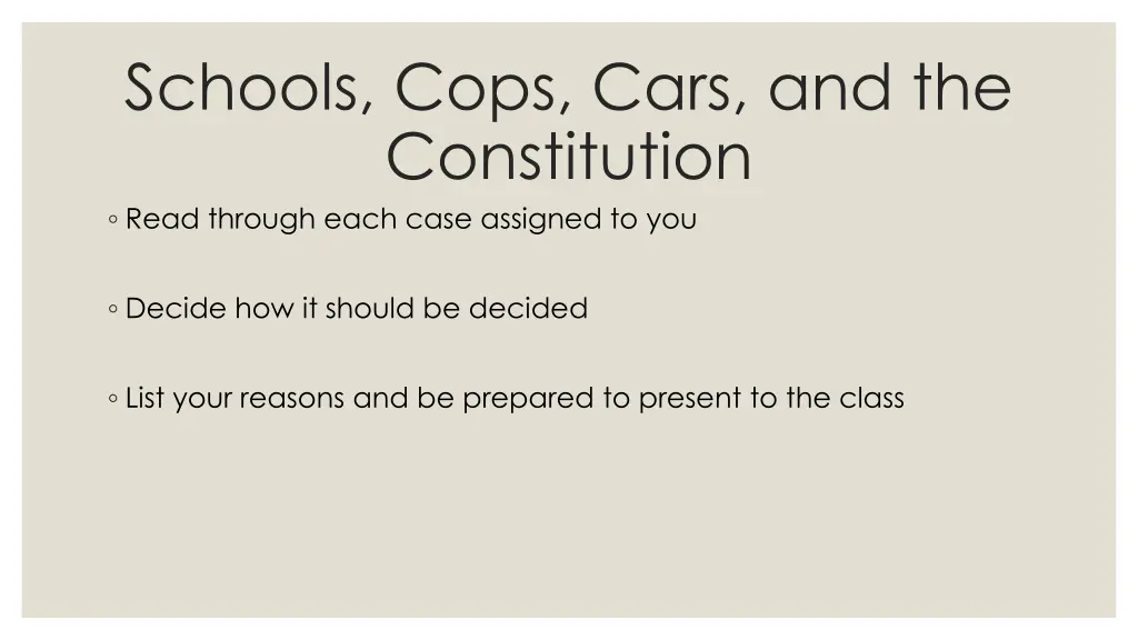 schools cops cars and the constitution read