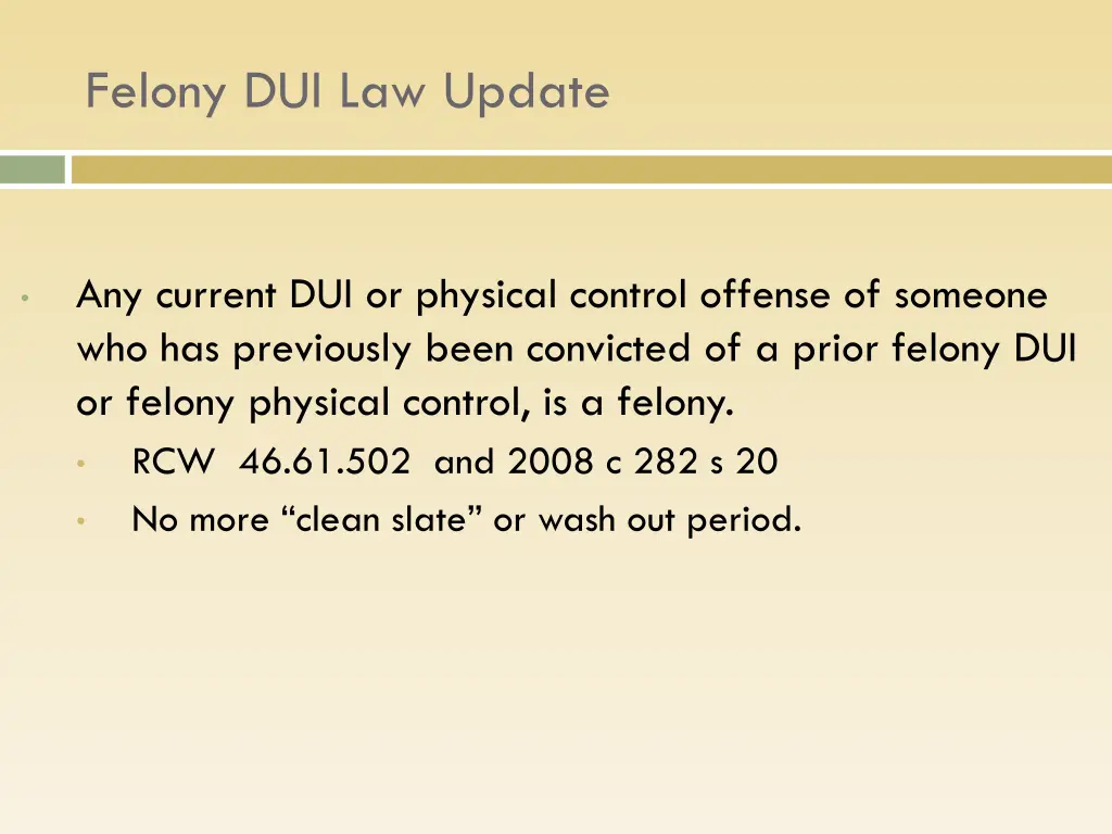 felony dui law update