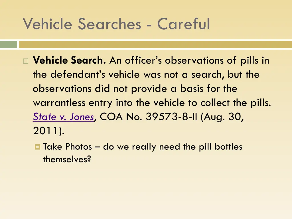 vehicle searches careful