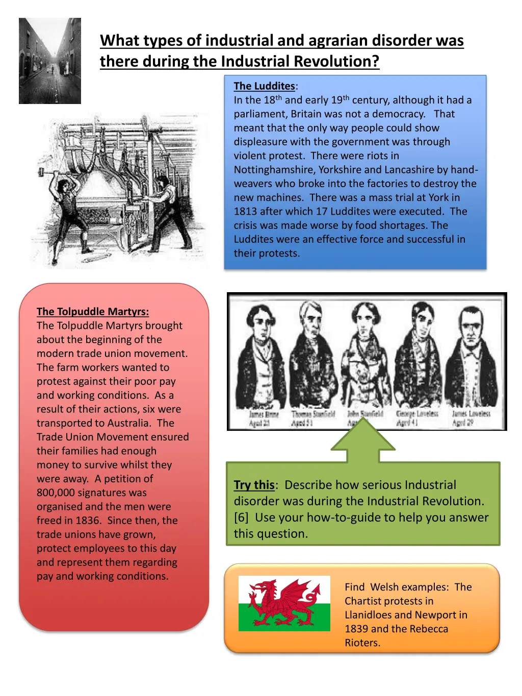 what types of industrial and agrarian disorder