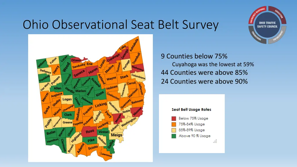 ohio observational seat belt survey 1