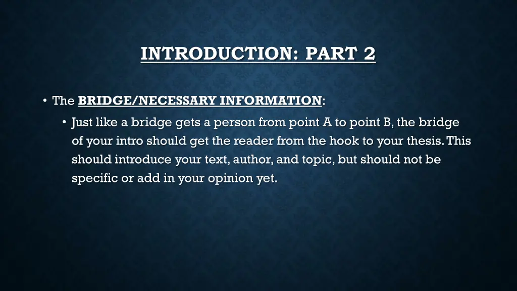 introduction part 2