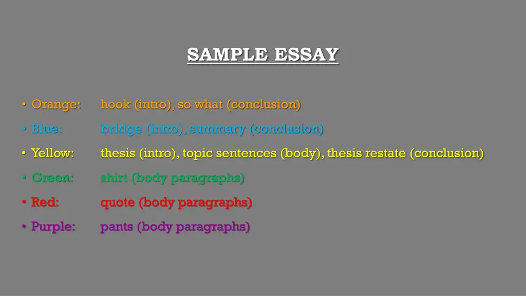 sample essay