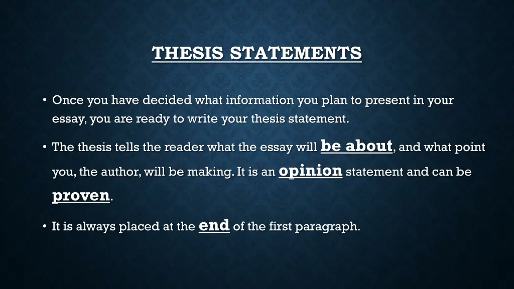 thesis statements