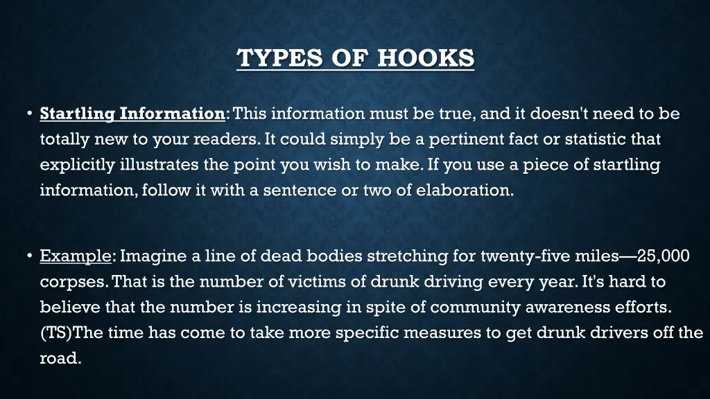 types of hooks