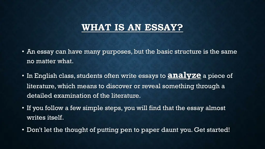 what is an essay