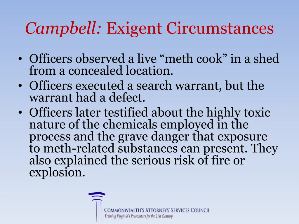 campbell exigent circumstances